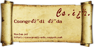 Csongrádi Éda névjegykártya